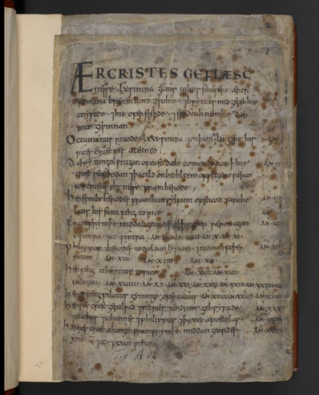 London, British Library, Cotton Tiberius A vi, recently digitised