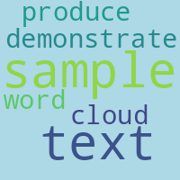 Word cloud with light blue background