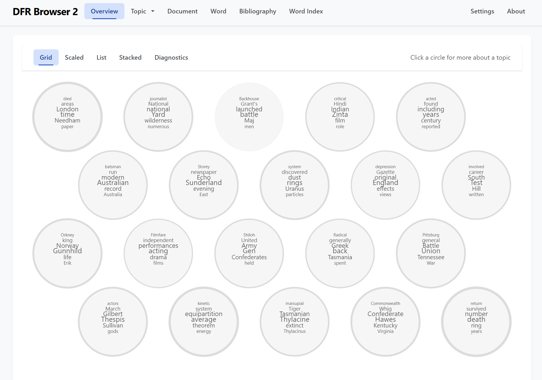DFR Browser screen shot